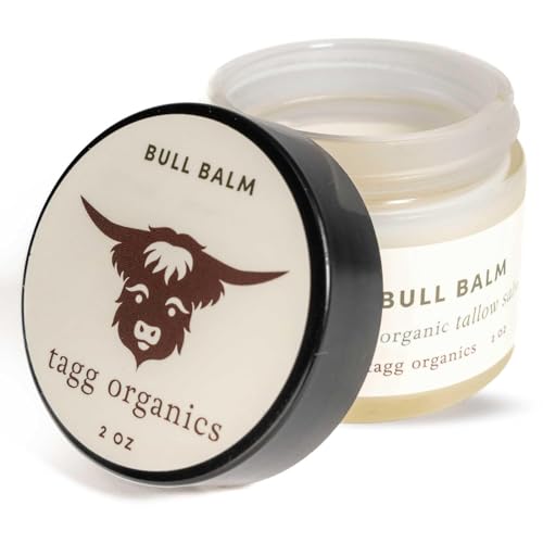 Bull Balm Cooling Menthol Rub with Organic Grass-Fed Tallow ? Moisturizing Skin Conditioner, Non-Greasy Balm with Invigorating Aroma for Active Lifestyles (2 oz)