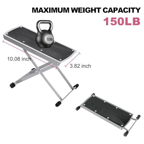 Adjustable Pedicure Foot Rest - 6 Heights, Non-Slip, Foldable