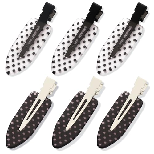 6-Pack Creaseless Hair Clips for Women - No Crease Design