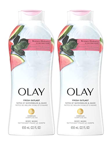 Olay Body Wash Fresh Water Melon And Agave 22 Ounce (Pack of 2)