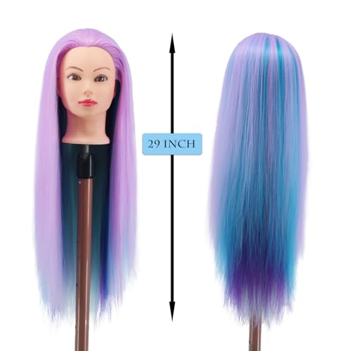 29" Synthetic Hair Mannequin Head - Professional Hairstyling Practice