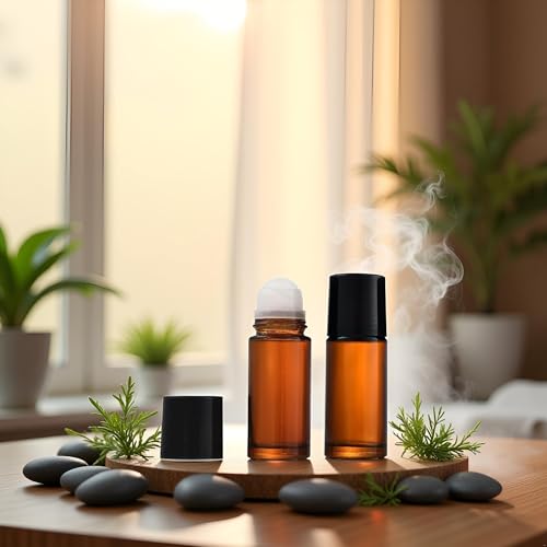 30ml Clear Glass Essential Oil Roller Bottles - 2 Pack