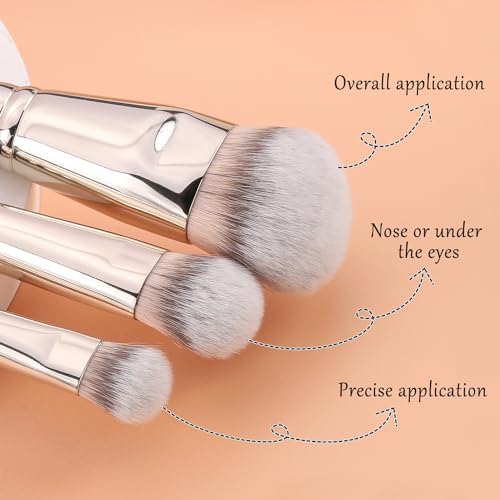 Foundation Concealer Highlight Brush Set 3pc