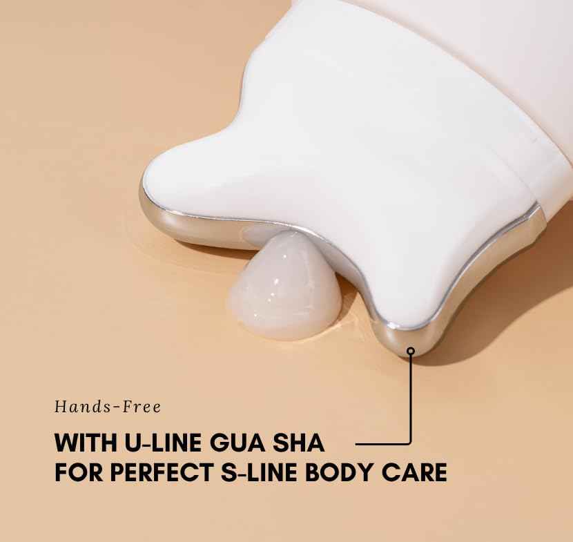 Kudoshape S-Fit Reducing Body Cream 145ml (4.9 fl. oz) – Moisturizing Body Lotion with Massage Roller | BHA & Natural Extracts for Smoother, Toned-Looking Skin | Korean Skincare