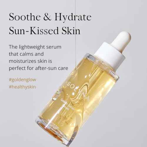 SOLYNA Golden Sunset After-Sun Hydrating Face Serum 30ml ? Lightweight Korean Skincare with Hyaluronic Acid, Panthenol & Centella Asiatica (Cica) for Calm, Radiant Skin
