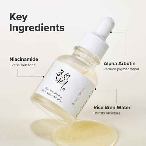 Beauty of Joseon Glow Deep Serum Rice Alpha-Arbutin for Uneven Dull Skin Tone, Daily Korean Skin Care for Men and Women 30ml, 1 fl.oz