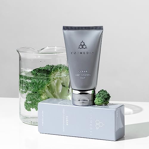 COSMEDIX Exfoliating Face Mask - Deep Cleansing & Detoxifying Facial Mask for Daily Impurities, Oil, Dirt, Dead Skin & Residue - Gentle for Sensitive Skin with Activated Charcoal & Kaolin Clay