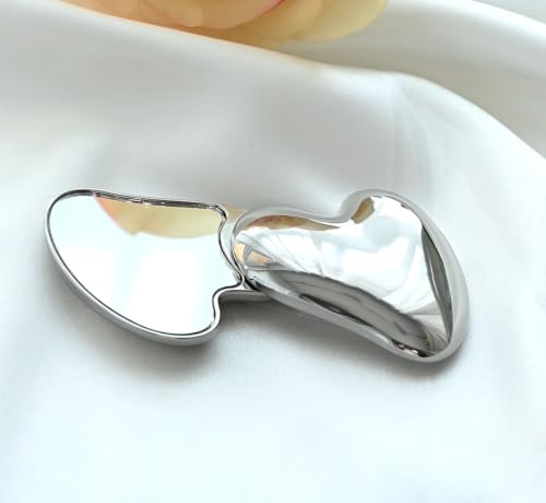 Heart Shaped Compact Mirror - Elegant Bridesmaid Gift | Premium Metal