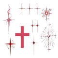 Red Cross Temporary Tattoo Stickers Waterproof 7 Sheets