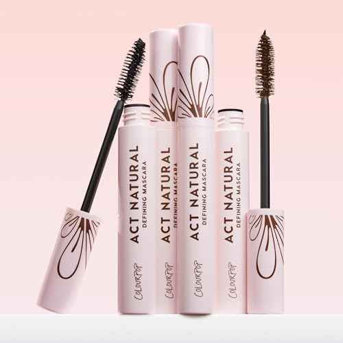 ColourPop Act Natural Defining Mascara - Clump-Free Black Mascara to Lift, Lengthen & Define Lashes - Made with a Soft, Flexible Brush - Black (0.3 oz)
