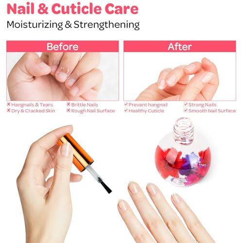 Rose Cuticle Oil Infused with Real Flowers (15ml) - Hydrating & Strengthening