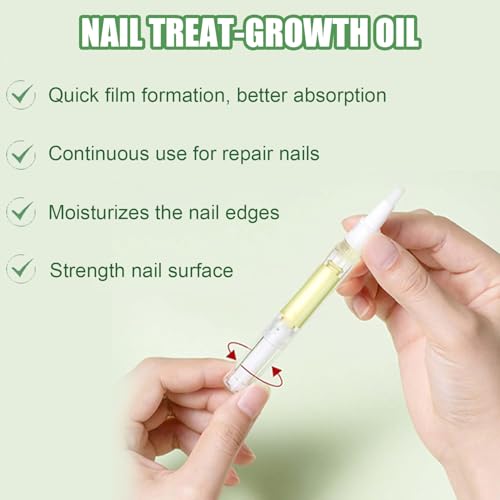 Nail Growth Oil,Radiant Nail Growth Oil Pen,NailOil For Growth And Strength Rejuvenation for Moisturize Strengthen Nail Care (3Pcs)