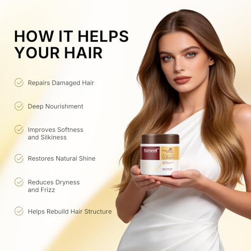 Karseell Collagen Hair Treatment Mask - Deep Repair for All Hair Types, 500ml