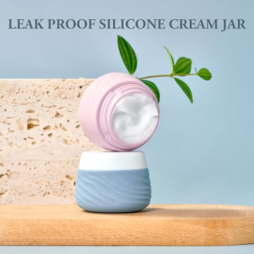 Eternal Moment Travel Containers for Toiletries - Leak-Proof Silicone Jars (4 Pack)