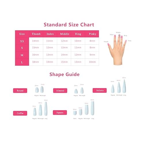 LOVFUL Press on Nails Blushing Bride | Handmade with Full Covered Crystals | Reusable Full Cover Nails | Coffin Classic Regular 1.3 in | H21-L