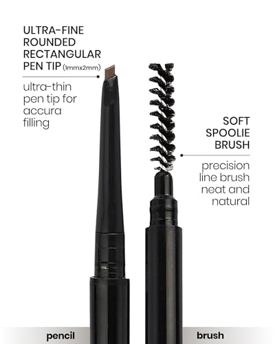 Allipse Dual-Ended Brow Pencil with Spoolie Brush, Granite