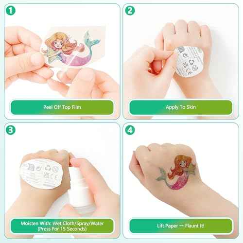 150+ Kids Glitter Temporary Tattoos for Girls ? Individually Wrapped, Waterproof Tattoo Stickers ? Mermaid, Unicorn, Fairy, Butterfly & More