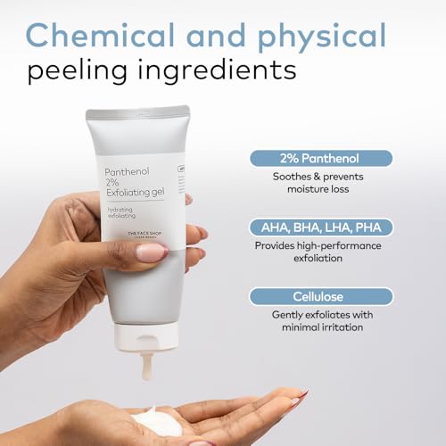 The Face Shop Alltimate Facial Exfoliator - Peeling Gel with Panthenol & AHA/BHA, Gentle Formula, for Smooth, Glowing and Hydrated Skin, Deep Cleansing, Korean Skin Care, 5.07 Fl. Oz.