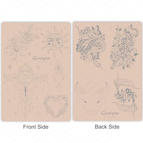 Guapa Silicone Tattoo Practice Skin - 9 Patterns