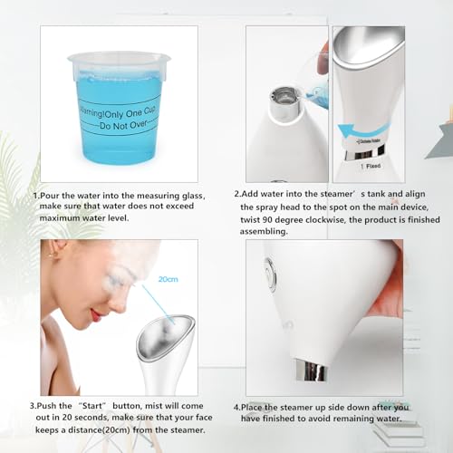 Nano Ionic Facial Steamer with Skin Care Kit