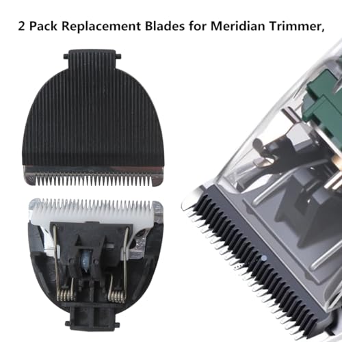HaeKap 2-Pack Ceramic Replacement Blades for Meridian Grooming Trimmer - Compatible Body Trimmer Parts