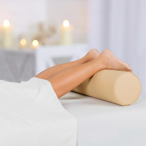 EarthLite Full Round Massage Bolster Pillow with Strap Handle - PU Upholstery