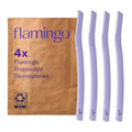 Flamingo Dermaplane Razor Pack of 4 - Women's Face Shavers with Safety Guard