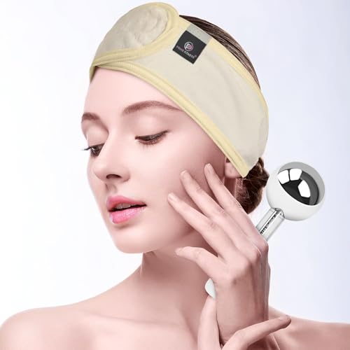 PRIME Fitness Ice Globes for Facials | Unbreakable Steel Cooling Roller | Cryo Sticks for Face | Massager for Face Neck & Eyes | Skin Care for Dark Circles, Puffiness, Wrinkles, (Silver)