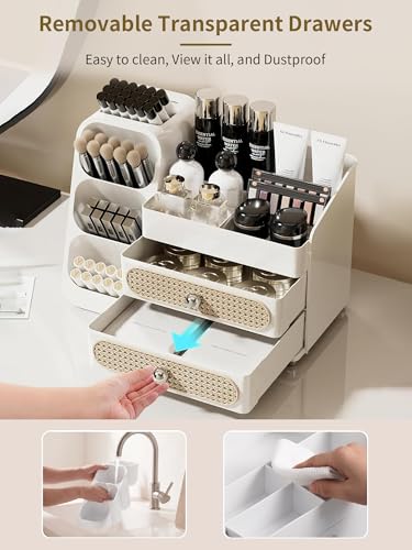 Booklov Makeup Organizer with Drawers, Large Capacity Cosmetic Storage