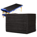 50PCS Disposable Bed Sheets, Black Disposable Massage Table Sheets, Disposable Bed Covers for SPA Lash Wax Tattoo Salon, Non Woven Fabric, 71" x 31" White