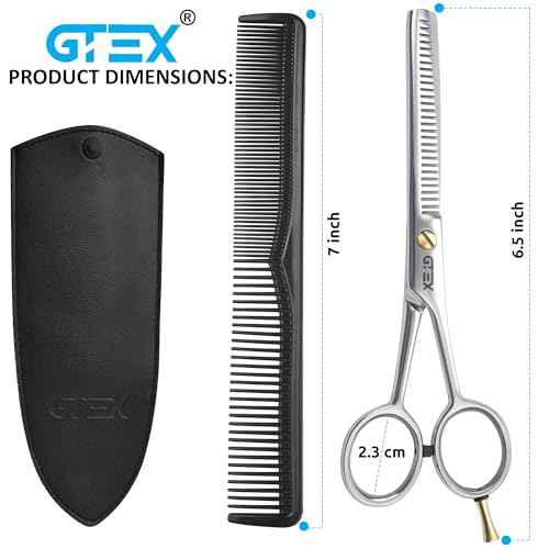 Thinning Shears for Hair Cutting GTEX 6.5in Thinning Scissors Professional Barber¡¯s Texturizing Shears for Salon & Home Use - High Carbon Stainless Steel Texture Blending Hair Thinning Shears