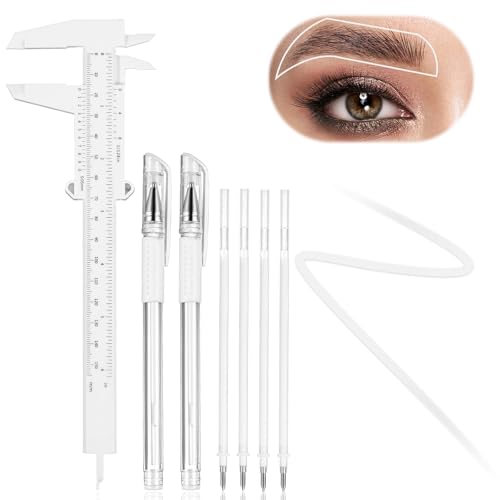 Eyebrow Microblading Mapping Pen - 2 Pcs with 4 Refills