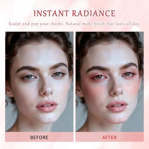 4-Color Matte Blush Palette - Highly Pigmented, Long-Lasting & Waterproof