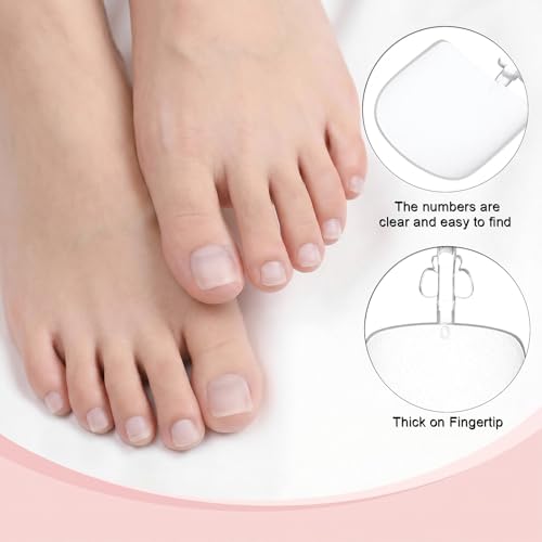 Ouligay 120PCS Square Gel X Toe Nail Tips - 12 Sizes