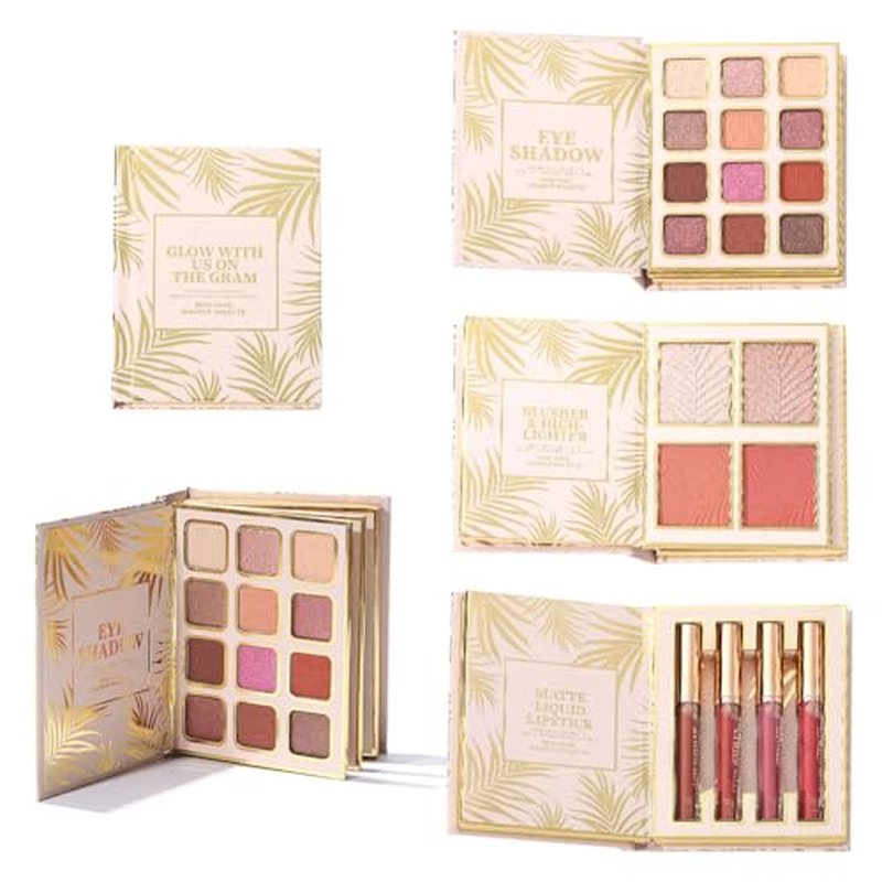 20-Color All-in-One Makeup Palette with Eyeshadow, Blush & Lipstick