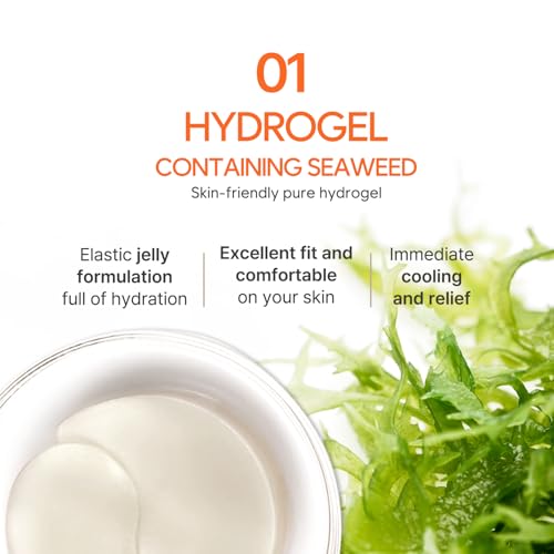 Collagen & CoQ10 Hydrogel Eye Patch 60ea - Collagen Under Eye Mask for Intense Hydration, Skin Elasticity, CoenzymeQ10, Aloe Vera, Green Tea Extract for Puffy Eyes and Dark Circles