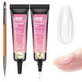 MIZHSE 8-in-1 Clear Builder Gel for Nails - Hard Extension Gel Kit (2 Pcs)
