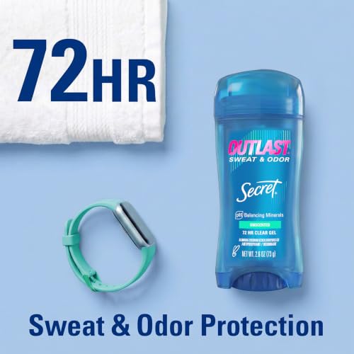 72-Hour Antiperspirant Deodorant Gel for Women - Unscented, Clear