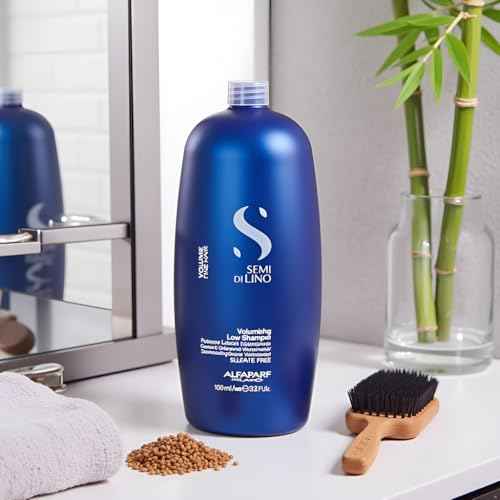 Alfaparf Milano Semi Di Lino Volume Shampoo For Fine Hair ? Sulfate Free Volumizing Low Shampoo - Adds Intense Volume, Thickness and Body - Anti-Frizz - Professional Salon Quality