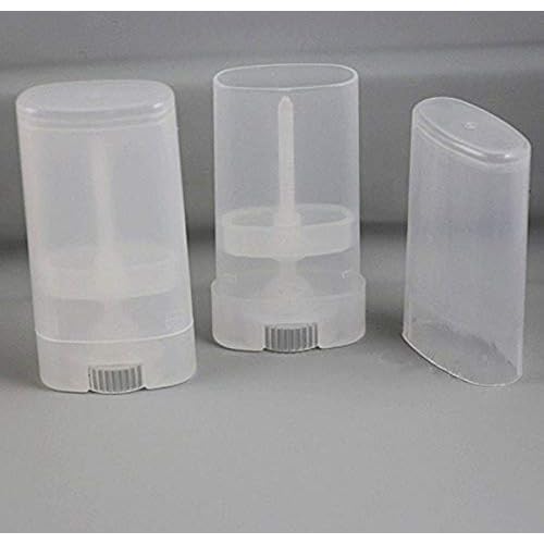 20 Pcs 15ML Clear Empty Plastic Oval Deodorant Containers Lipstick Lip Balm Tubes 0.5 Oz Oval Twist-Up Refillable Tubes BPA Free for DIY Lip Balm Lipstick Crayon Chapstick Homemade Aromatherapy