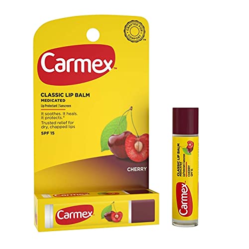 Carmex Click-Stick Moisturizing Lip Balm with SPF 15, Cherry, 0.15 Ounce (Pack of 12)