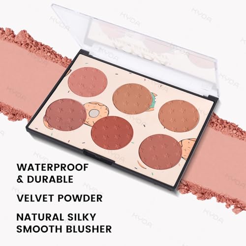 KYDA 6 Colors Blush Palette - Matte & Shimmer