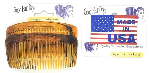 Good Hair Days Curved Side Combs 3.75" - 2 Pack, All Hair Types