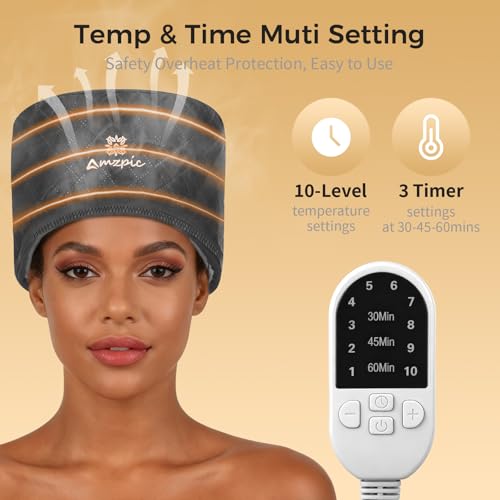 Thermal Deep Conditioning Heat Cap - 10-Level Temperature Control