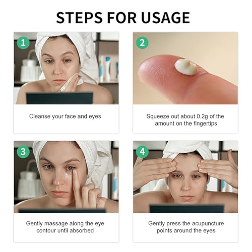 Caffeine Eye Cream for Puffiness and Bags Under Eyes Daily Anti-Wrinkle Cream Collagen Peptide Eye Cream Day and Night Reduce The Look Of Aging Line Smoothing Skin Care 1.7 FL OZ,1 Pack