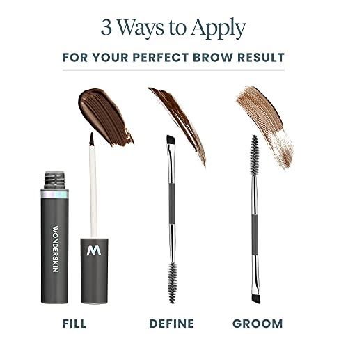 Wonderskin Long Lasting Tinted Eyebrow Gel Dark Brunette - Natural Brow Filler & Volumizer
