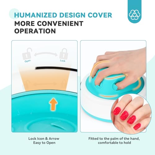 SAVILAND Gel Nail Polish Remover Machine: Electric Nail Soaking Bowl Automatic Steam Quick Remove Gel Steam Gel Polish Remover Portable Nail File Tools Salon Home DIY