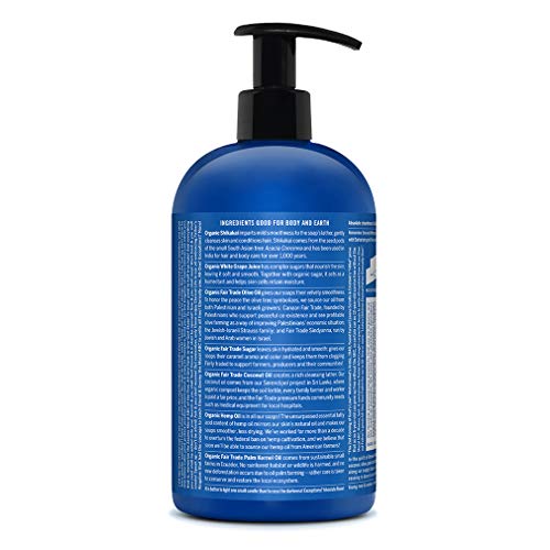 Dr. Bronner's - Organic Sugar Soap (Peppermint, 24 Ounce) - Made with Organic Oils, Sugar & Shikakai Powder, 4-in-1 Uses: Hands, Body, Face & Hair, Cleanses, Moisturizes & Nourishes, Vegan