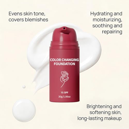 Korean Color Changing Foundation for Mature Skin - 24hr Waterproof