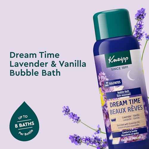 Kneipp Dream Time Lavender & Vanilla Aromatherapy Bubble Bath - Good for Unwinding Before Bed - Vegan - Sulfate Free - 13.5 fl oz - Up to Eight Baths